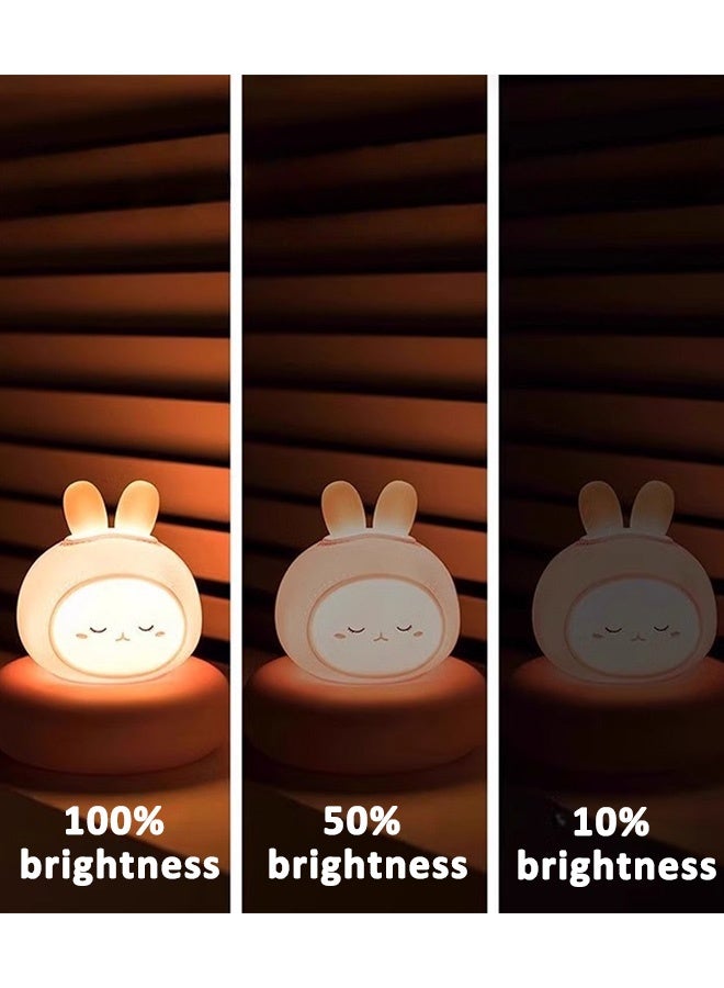 شاربدو مصباح ليلي للأطفال بتحكم باللمس، إضاءة ليلية تعمل بالربت، 3 مستويات سطوع، بطارية قابلة لإعادة الشحن 800 مللي أمبير، استهلاك منخفض للطاقة، يعمل حتى 24 ساعة، ضوء ناعم لغرفة الأطفال - Image 2